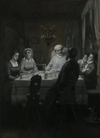 Seder (La cena de Pascua) de Moritz Daniel Oppenheim